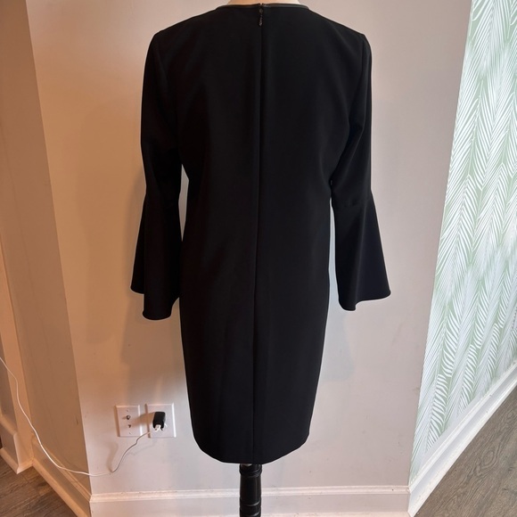 Polo Ralph Lauren Black Bell Ruffle Sleeve Sheath Dress Quiet Luxury Classic - Picture 11 of 13